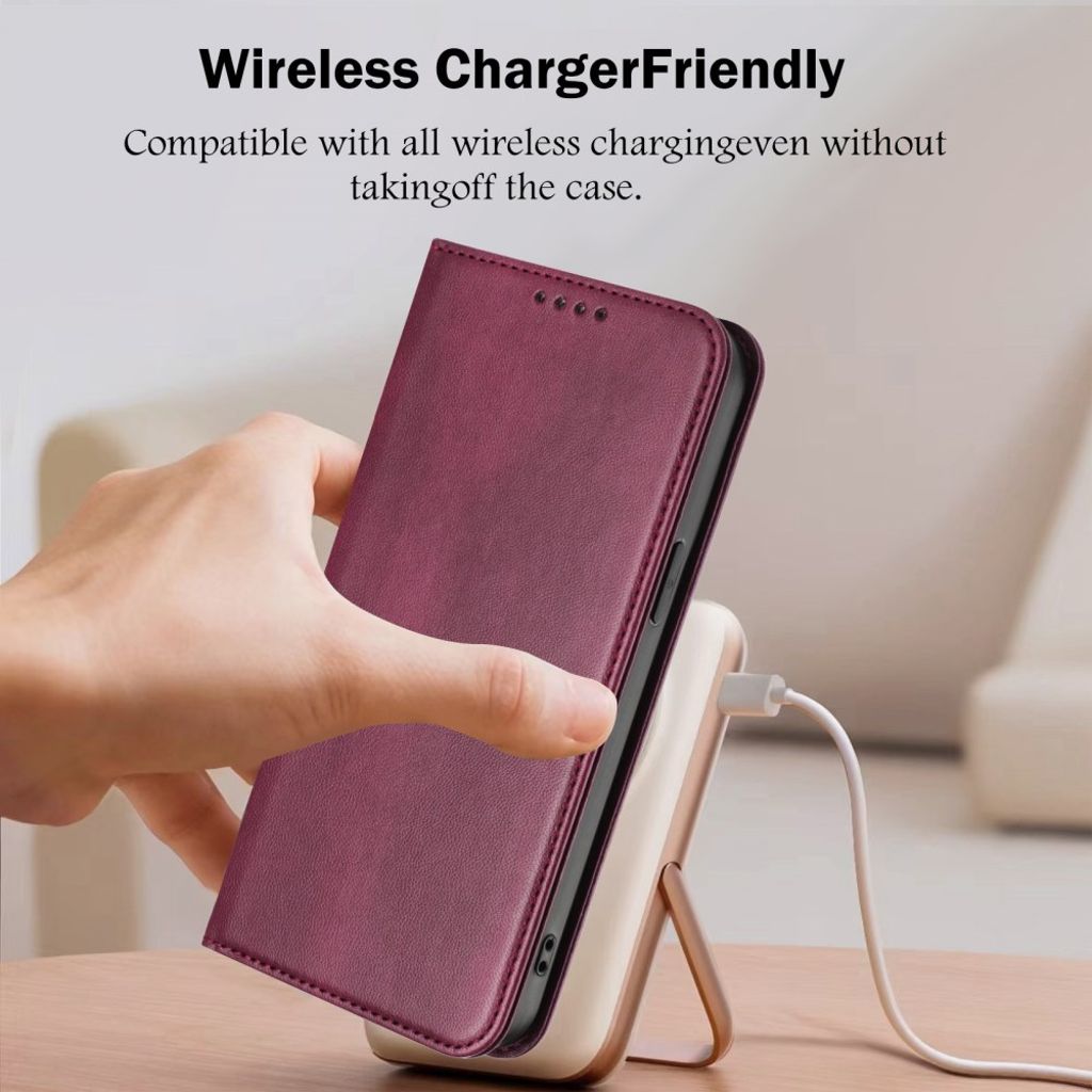 Xiaomi 15T Wallet Cover with RFID Blocking - Red