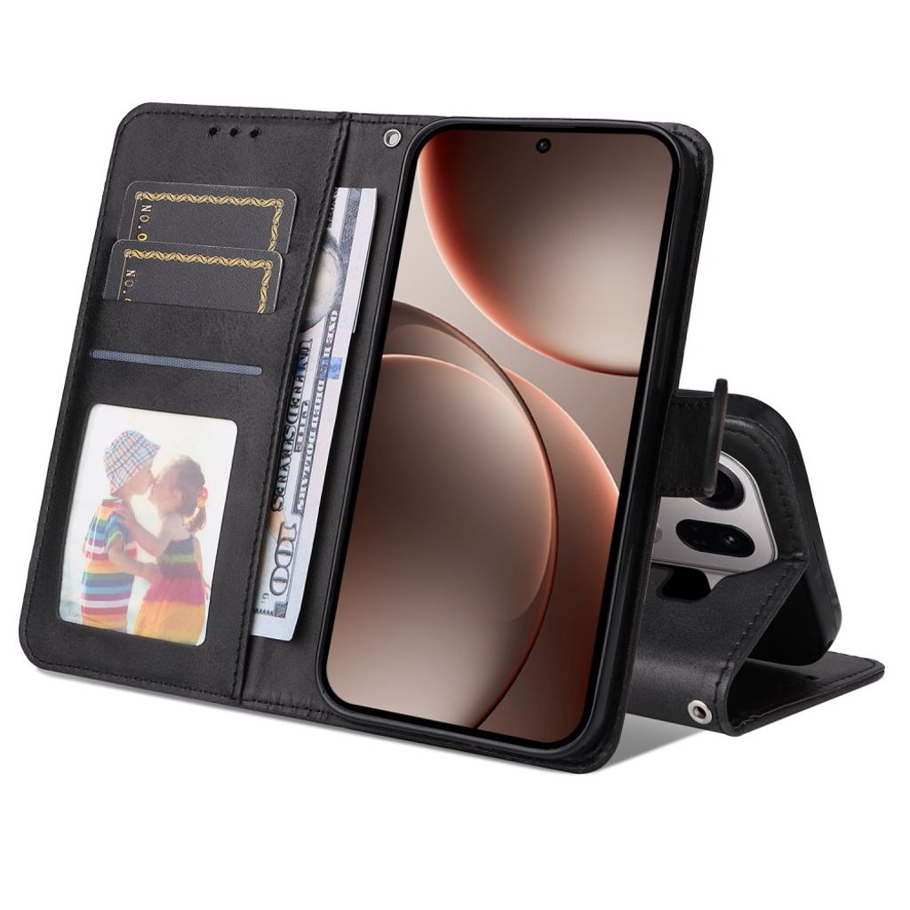 Oppo Find X9 Pro 5G Plånboksfodral PU-läder - Svart
