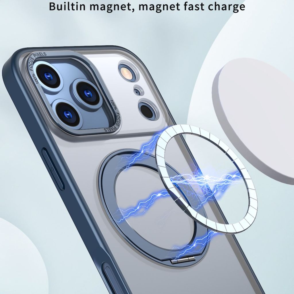 iPhone 18 Pro Max/17 Pro Max Deksel MagSafe Støttestativ – Mørkblå