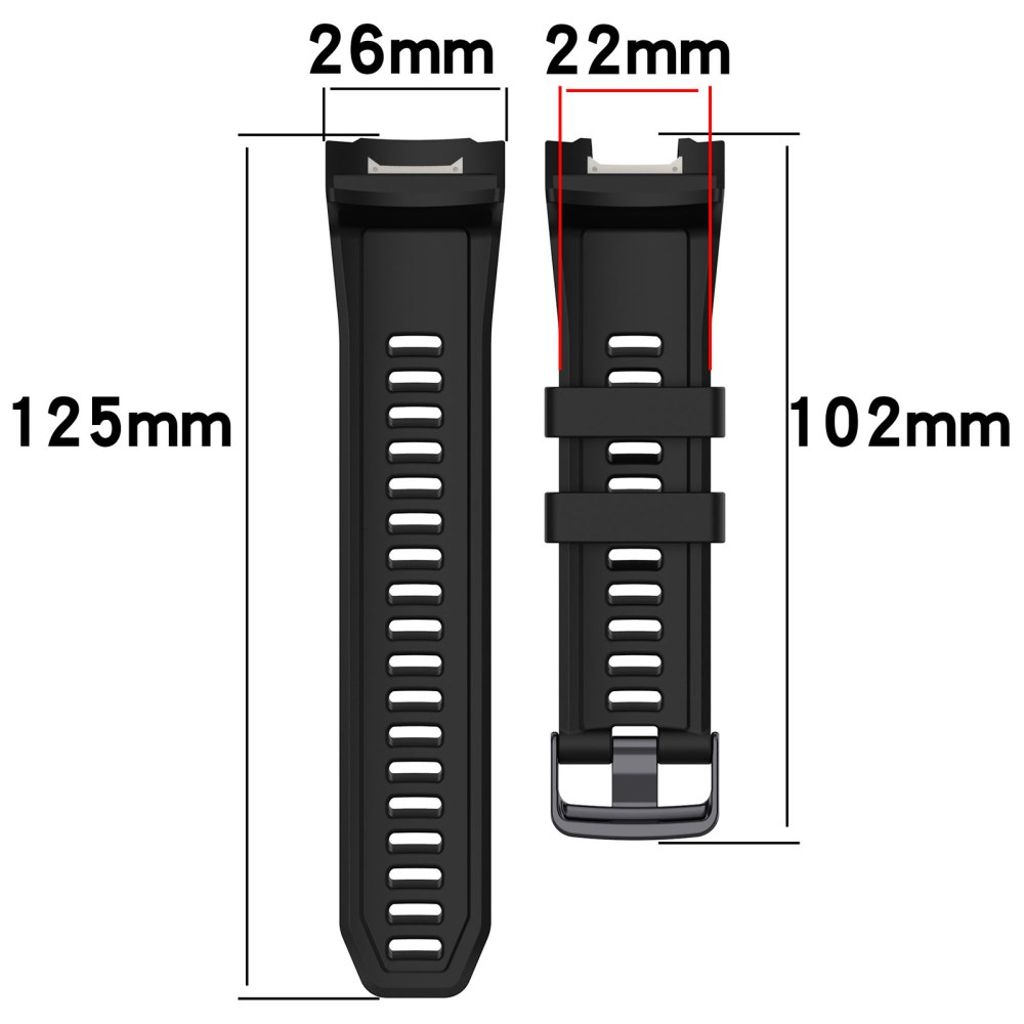Garmin Instinct 2X Watch Strap in Silicone - Grey