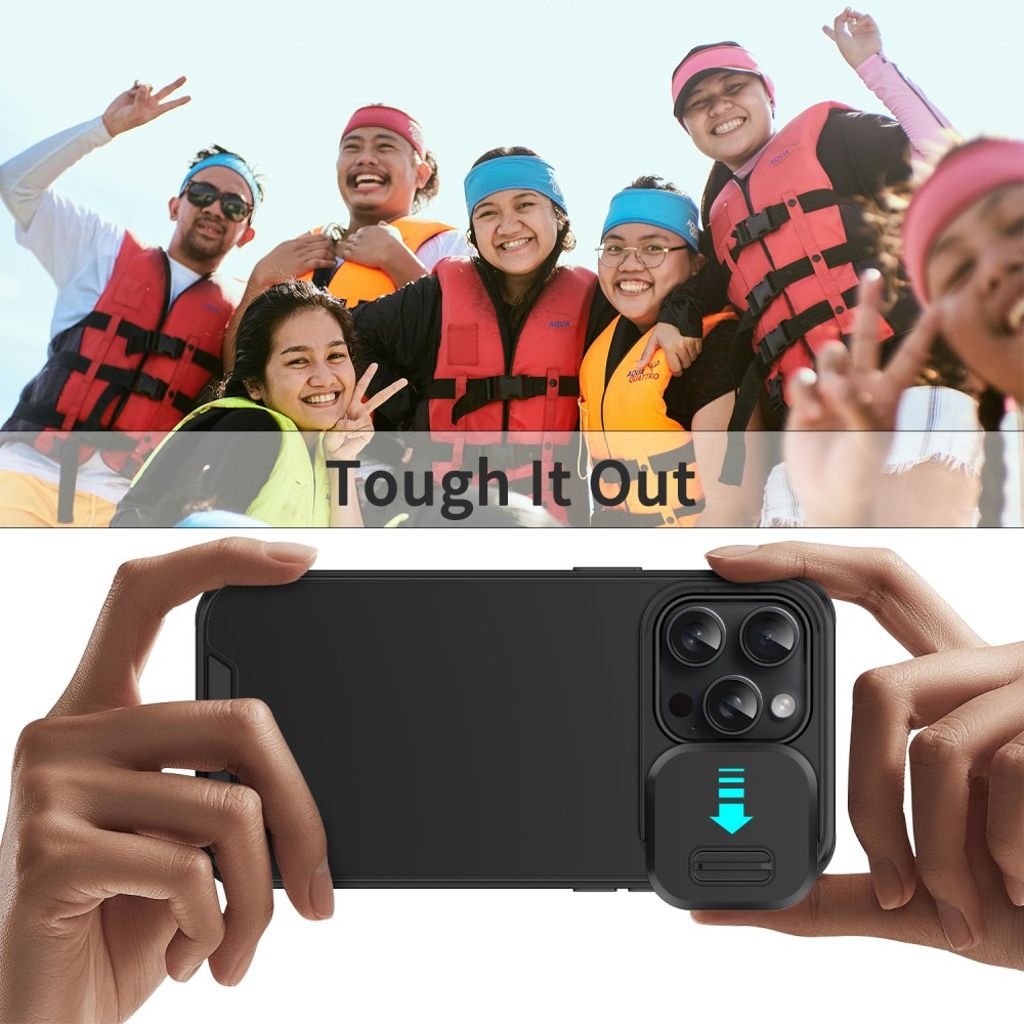 iPhone 16 Pro Max Deksel med Slide Kameradeksel – Lilla