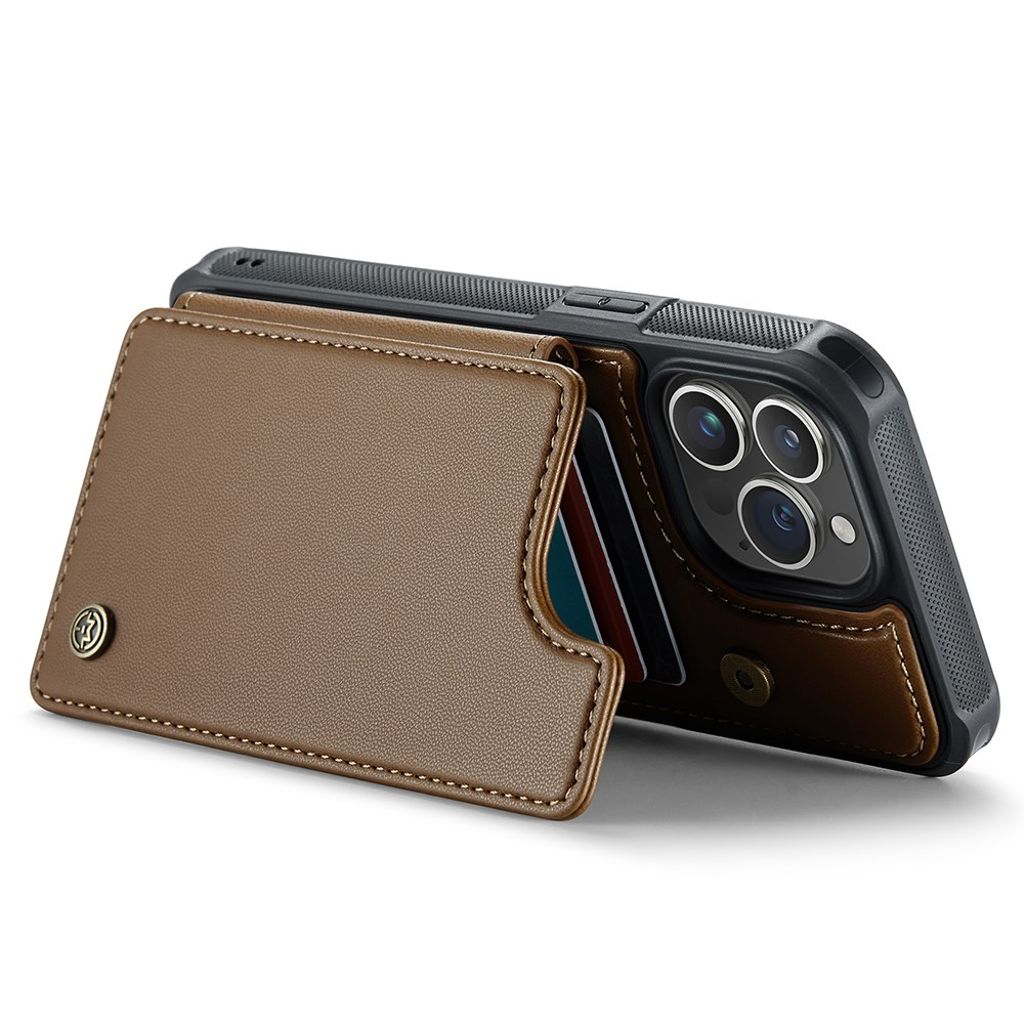 CASEME iPhone 14 Pro Max Plånboksskal RFID-blockerande – Brun