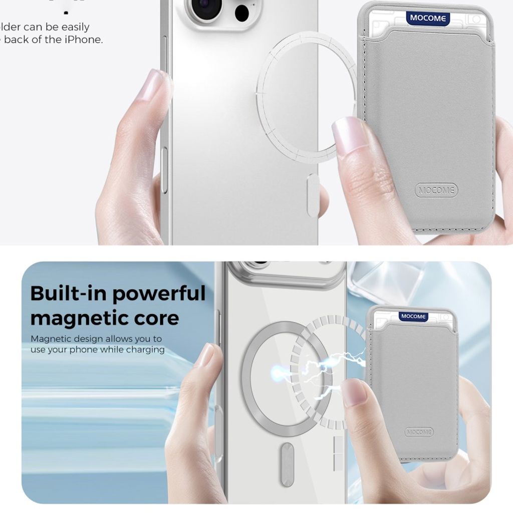 iPhone Air MagSafe-kuori irrotettavalla kortin haltijalla - Harmaa