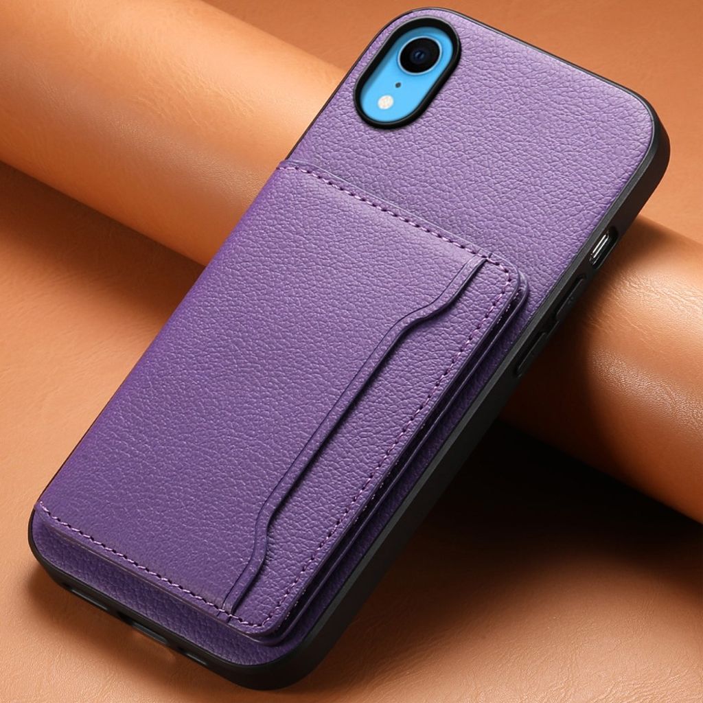 iPhone XR Skal Stativ Plånbok PU-läder – Lila