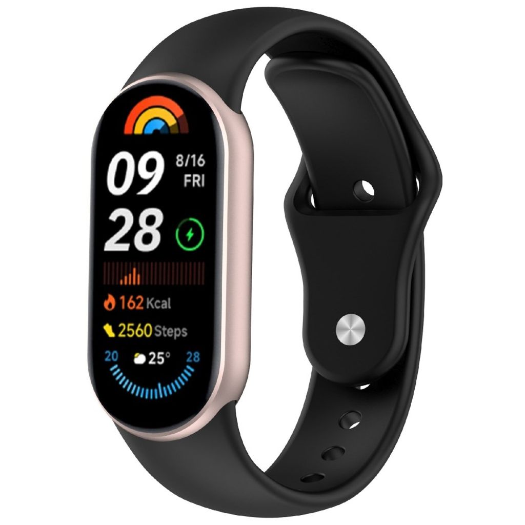 Xiaomi Smart Band 10/9/8 Silikoni Kellonranneke – Musta