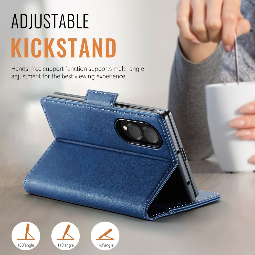 AUTSPACE Samsung Galaxy Z Fold8 Lompakkokotelo PU-nahka RFID-suojattu - Sininen