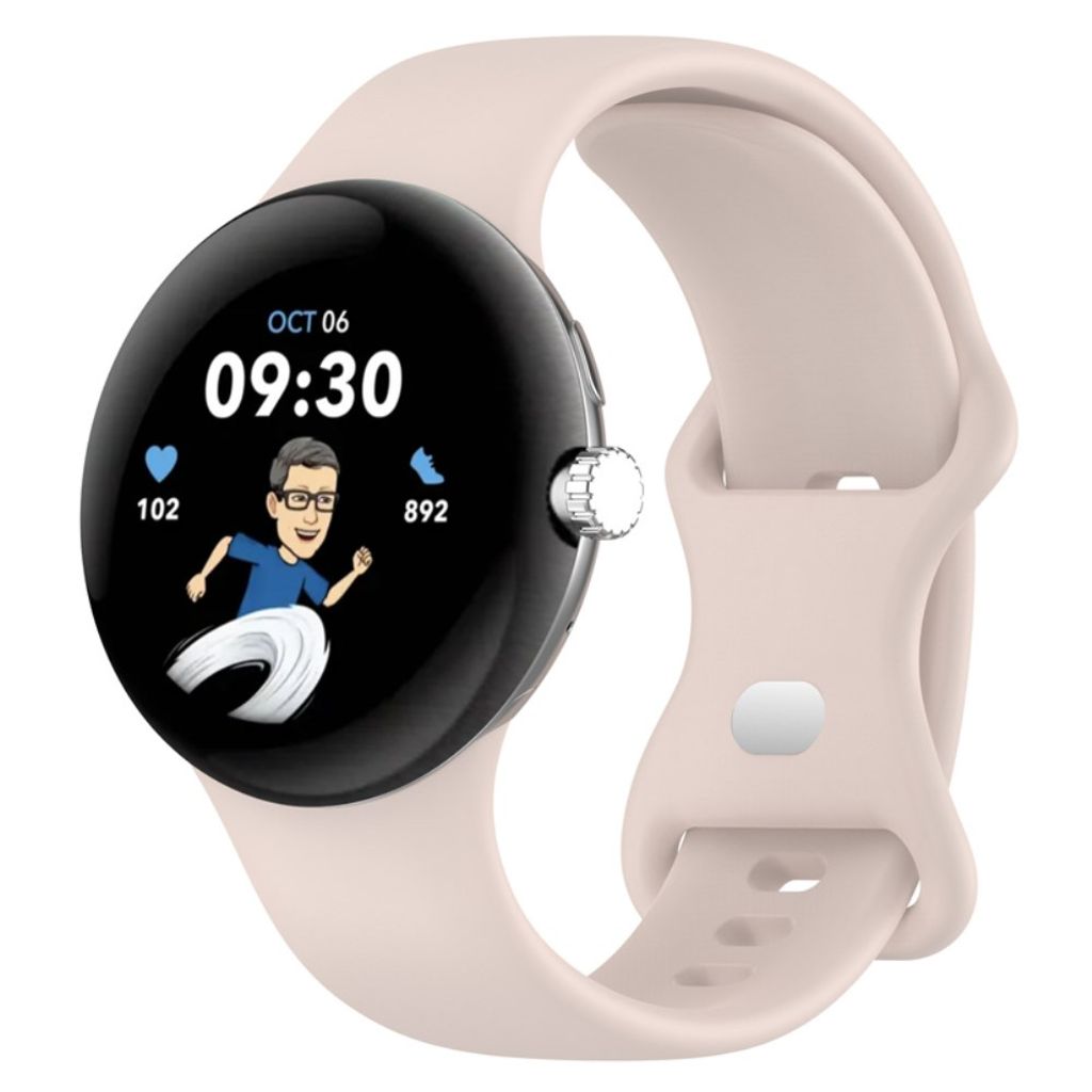 Google Pixel Watch 3 41 mm Kellonranneke, Silikoni - vaaleanpunainen
