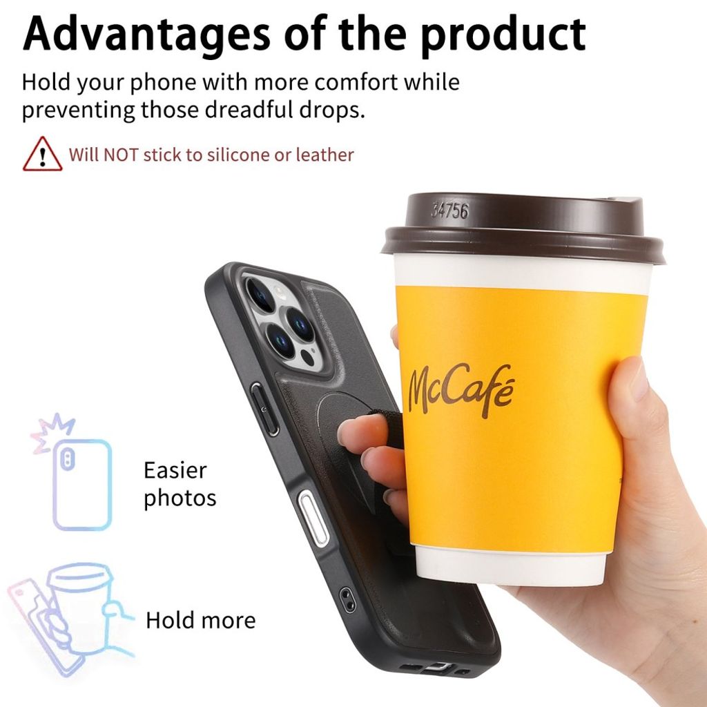 CASENO iPhone 16 Pro Max MagSafe-kompatibelt deksel - Svart