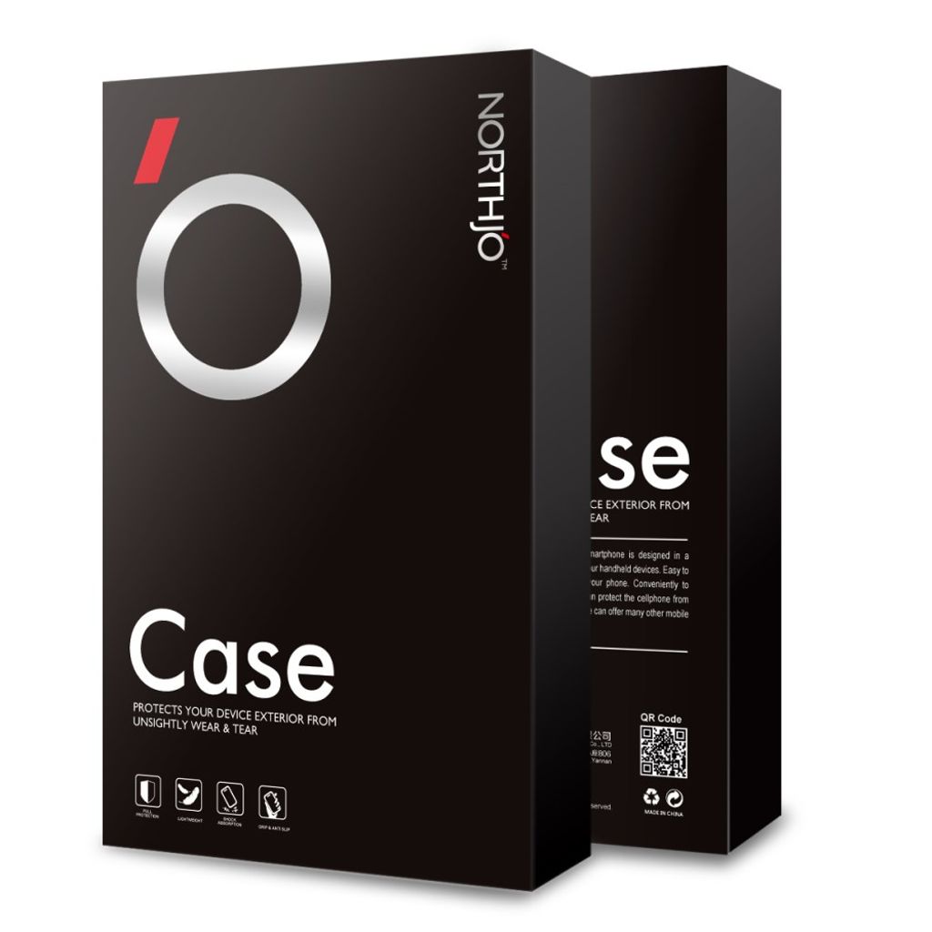 NORTHJO iPhone 16 Kuori + Karkaistu Lasin Näytönsuoja - Läpinäkyvä