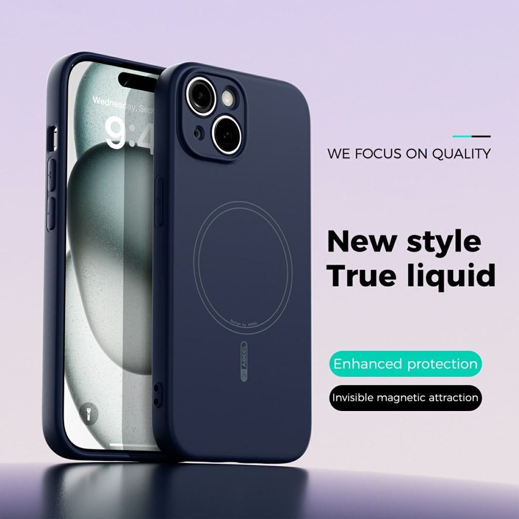ABEEL iPhone 13 Case MagSafe Liquid Silicone – Dark Blue