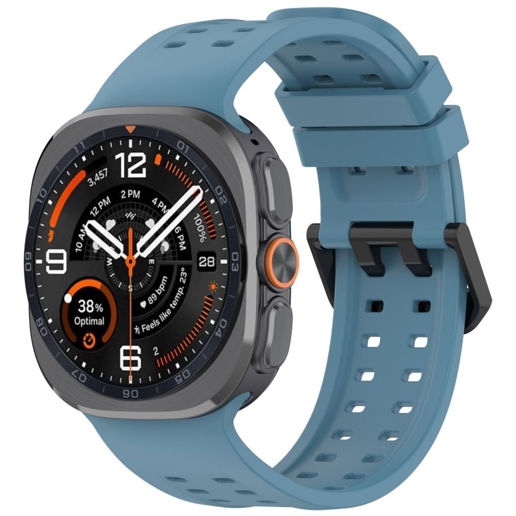 Samsung Galaxy Watch Ultra/Ultra2 silikon klokkerem med dobbeltstiftspenne - Blå