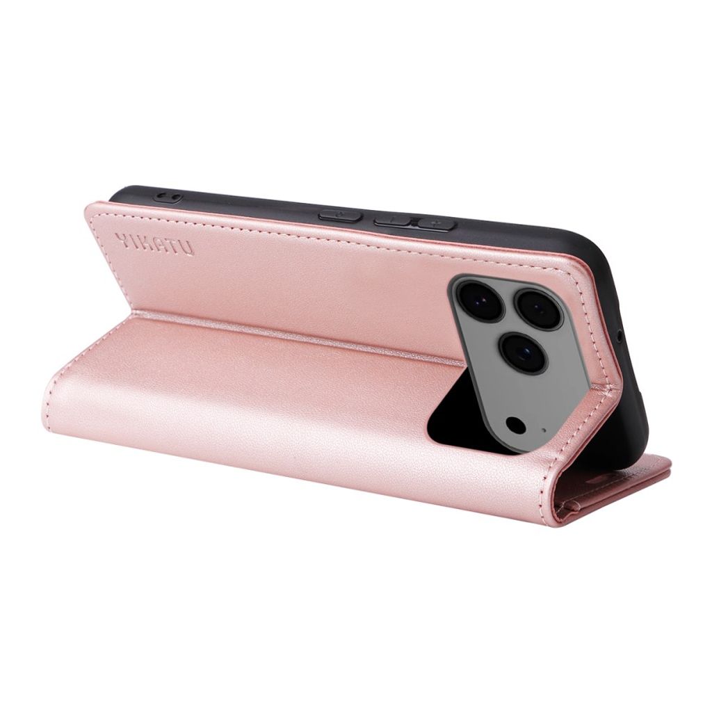 YIKATU iPhone 17 Pro Max Wallet cover - Rose Gold
