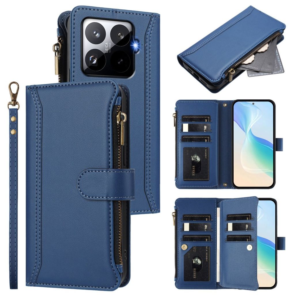 Xiaomi 15T Pro Kotelo 9 Korttipaikka - Tummansininen