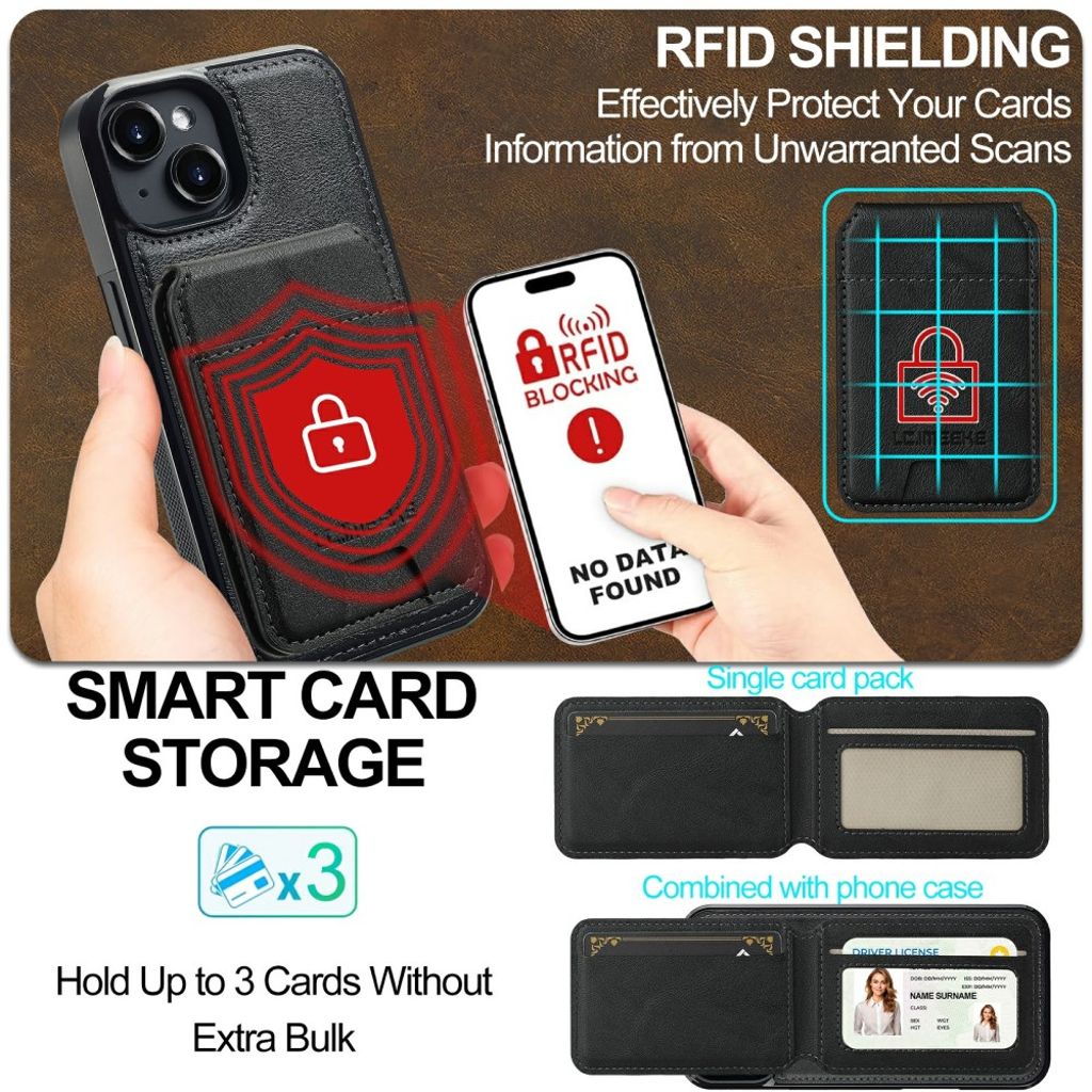 LC.IMEEKE iPhone 15 Plus Cover med MagSafe - Sort