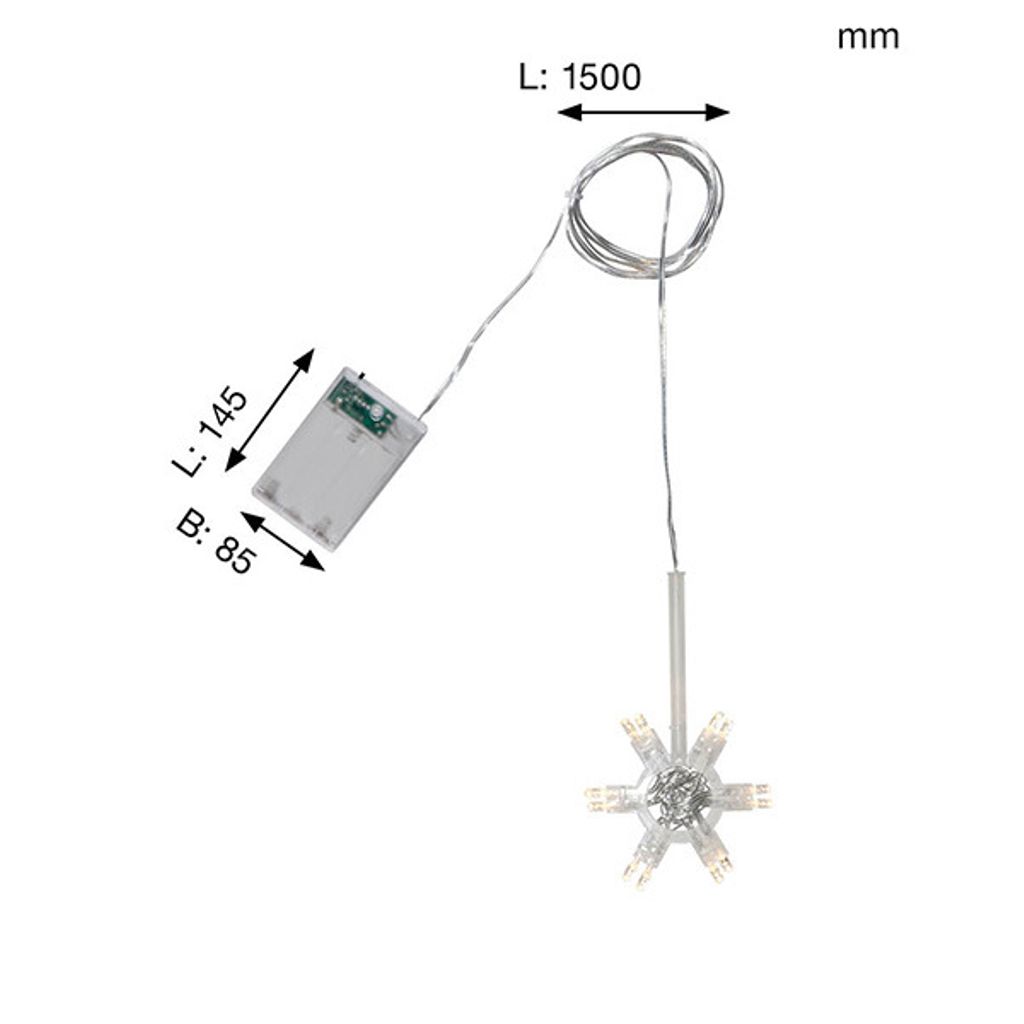 Ljuskälla för Batteridriven julstjärna – Timer