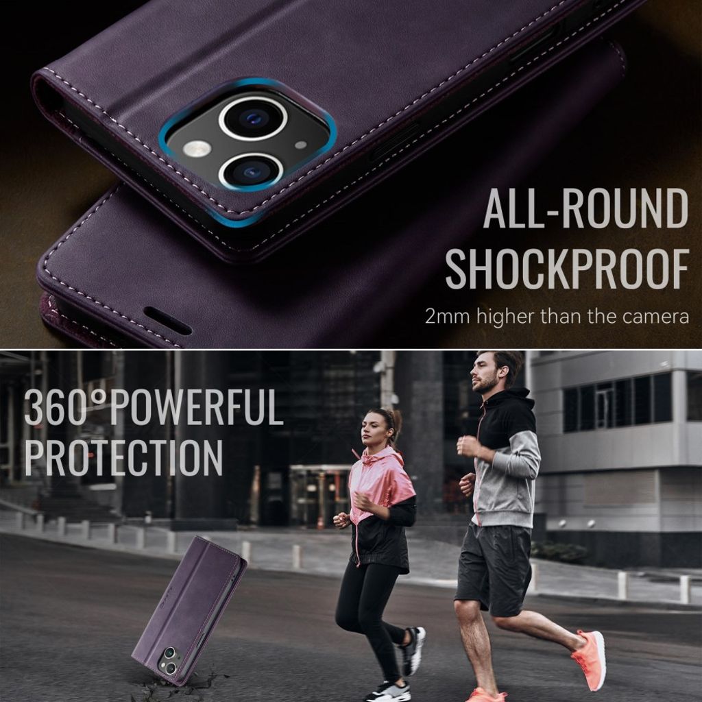 CASEME iPhone 13 mini Plånboksfodral RFID-blockerande – Lila