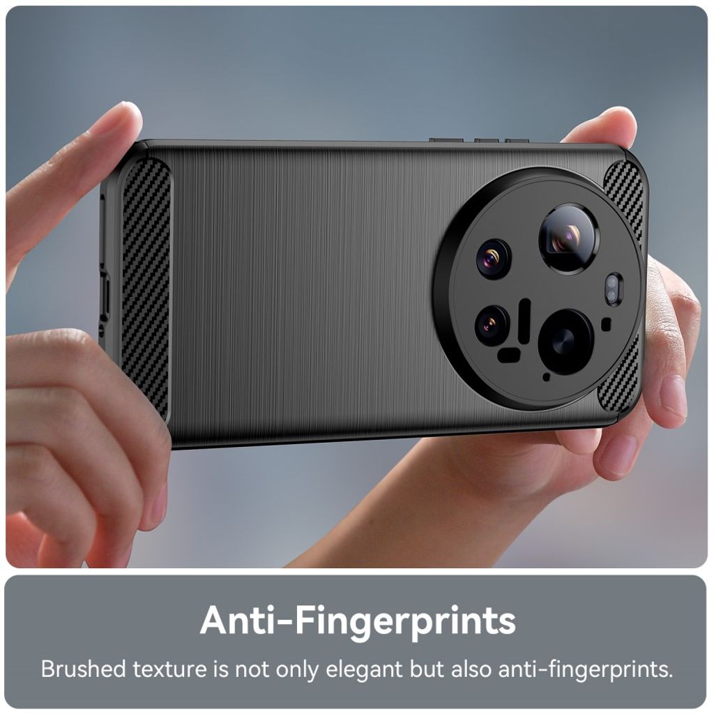 Xiaomi 17 Ultra 5G Deksel Karbonfibertekstur TPU - Svart