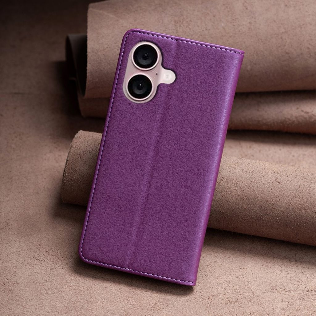 BINFEN COLOR iPhone 16 Plus Wallet Cover Magnetic – Dark Purple