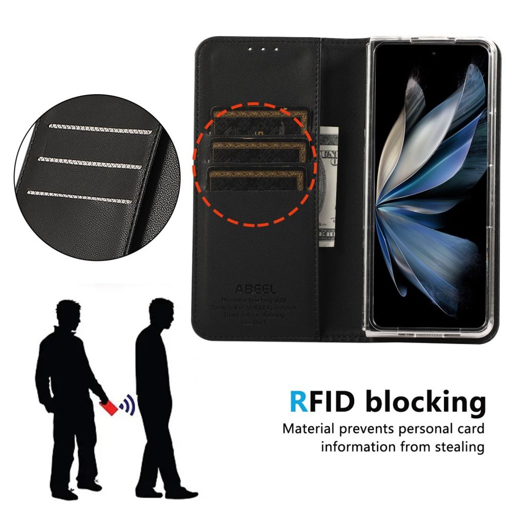ABEEL Google Pixel 11 Pro Fold Plånboksfodral med stativ - Svart