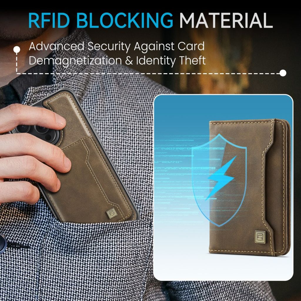 AUTSPACE iPhone 12 Pro Max Cover med Kortplads - Brun