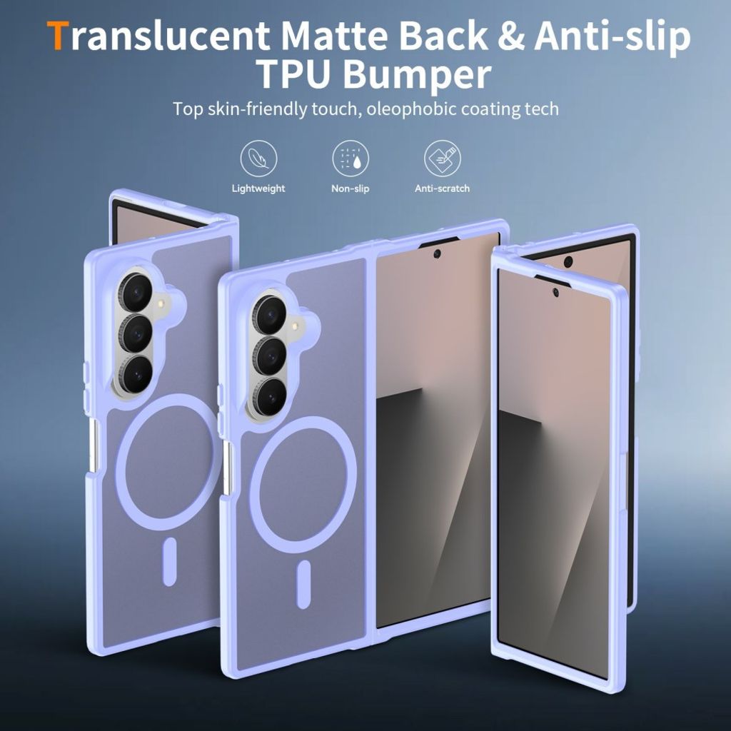 Samsung Galaxy Z Fold8 Ultra MagSafe cover med akrylbagside - Lilla
