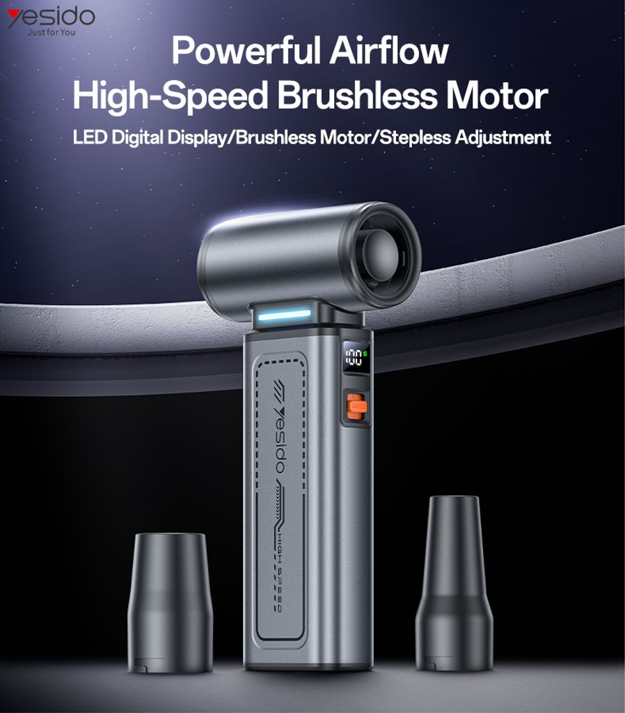 YESIDO YF19 3-i-1 handhållen fläkt / dammblåsare / dammsugare