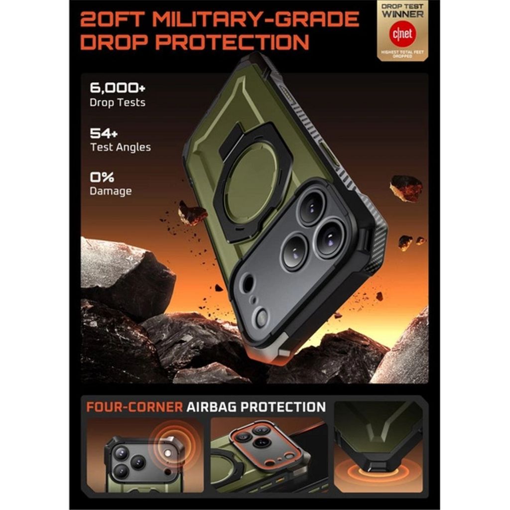 Supcase UB Grip MagSafe Skal till iPhone 17 Pro Max - Grön