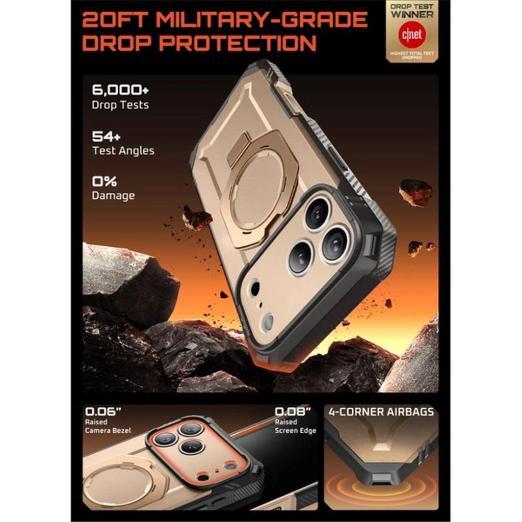 Supcase UB Grip Pro MagSafe Skal till iPhone 17 Pro Max - Guld