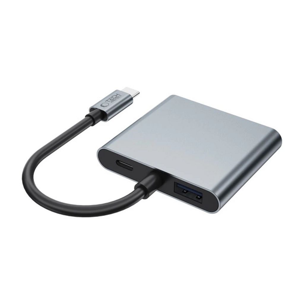 Tech-Protect HB08 4-i-1 USB-C-adapter till USB-C/USB-A/ x HDMI 4K 60Hz