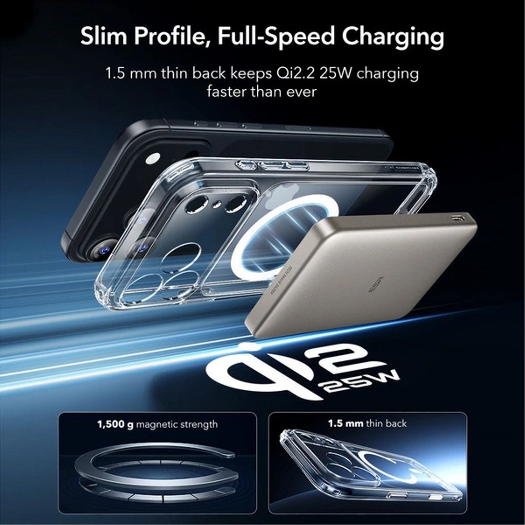 ESR Classic Hybrid MagSafe Set Deksel & Skjermbeskytter till iPhone 17 Pro Max - Gjennomsiktig