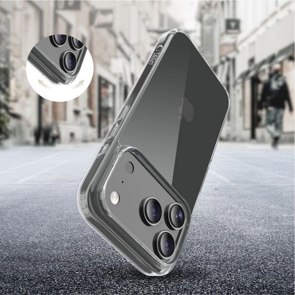 Tech-Protect FlexAir Hybrid Deksel till iPhone 17 Pro Max - Gjennomsiktig
