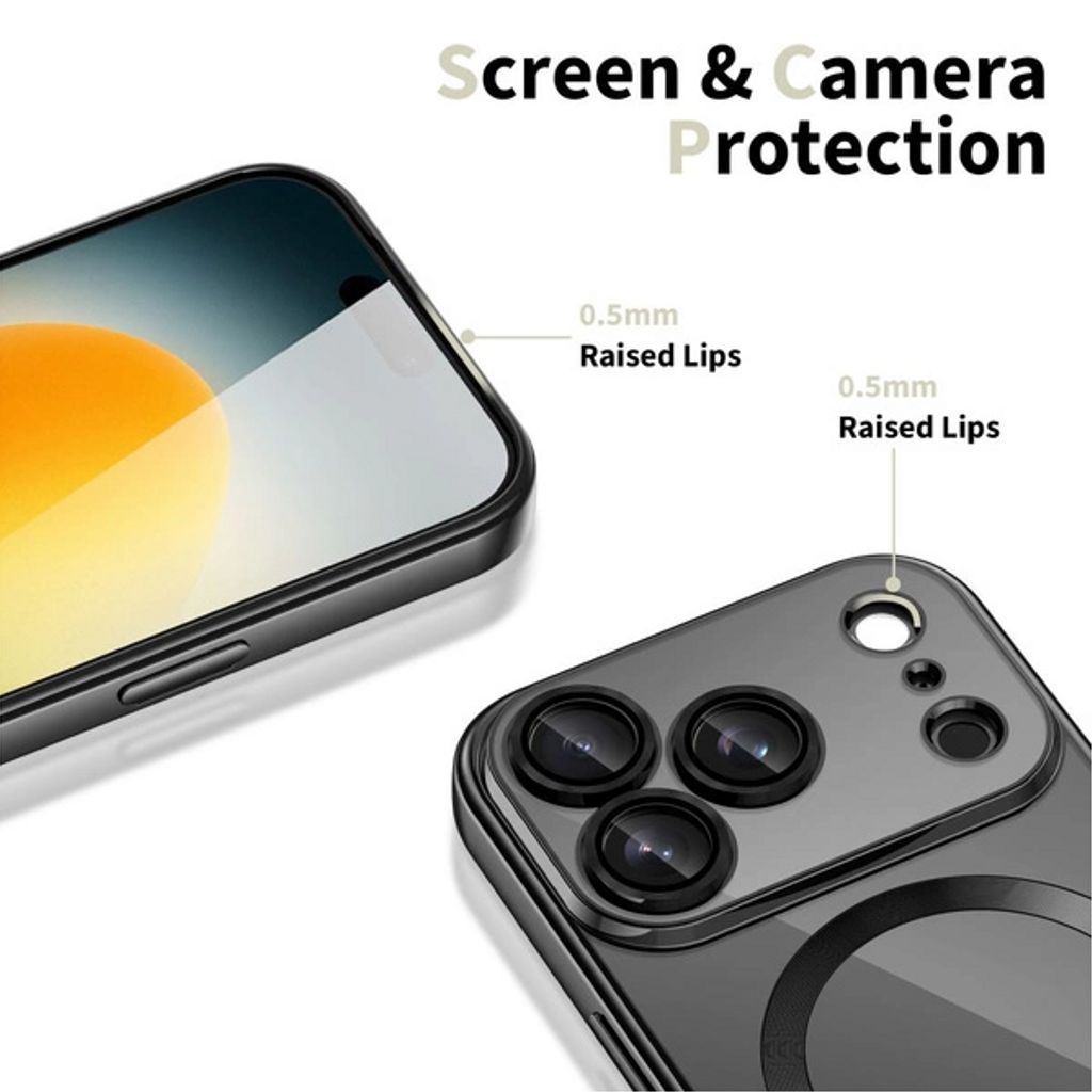 Tech-Protect MagFlex MagSafe Deksel till iPhone 17 Pro Max - Svart/Gjennomsiktig