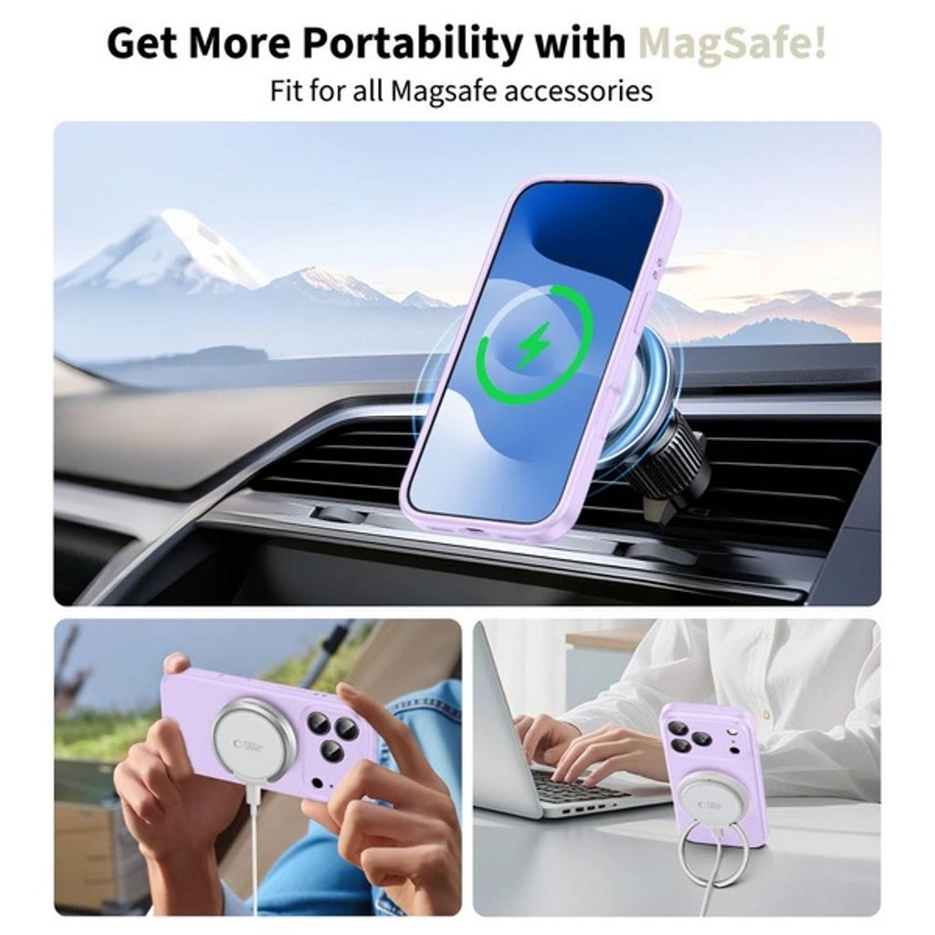 Tech-Protect Silicone MagSafe Deksel till iPhone 17 Pro Max - Lilla