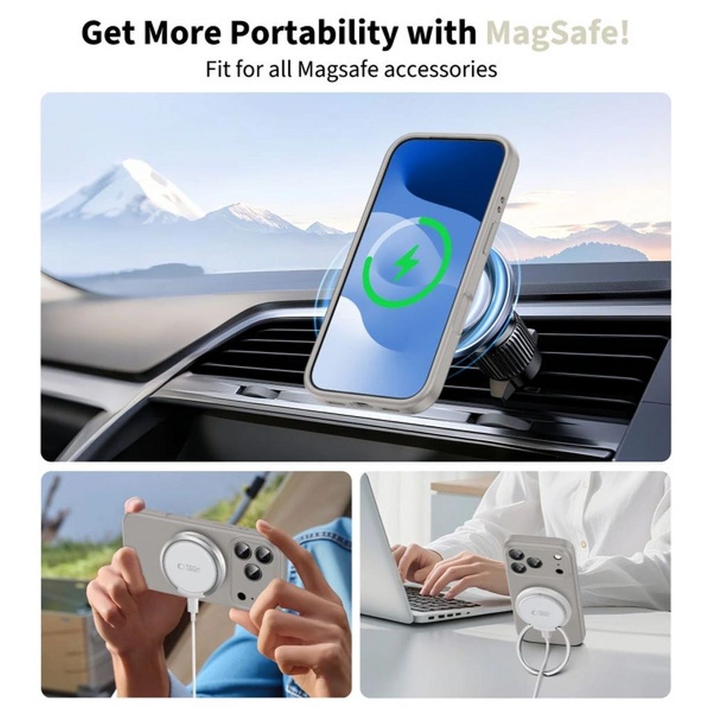 Tech-Protect Silicone MagSafe Deksel till iPhone 17 Pro Max - Grå