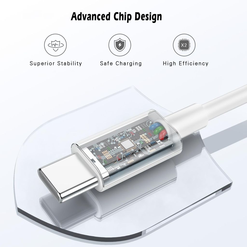 SiGN Pikalatauskaapeli USB-C - USB-C 60W, 3A, PD, 3m - Valkoinen