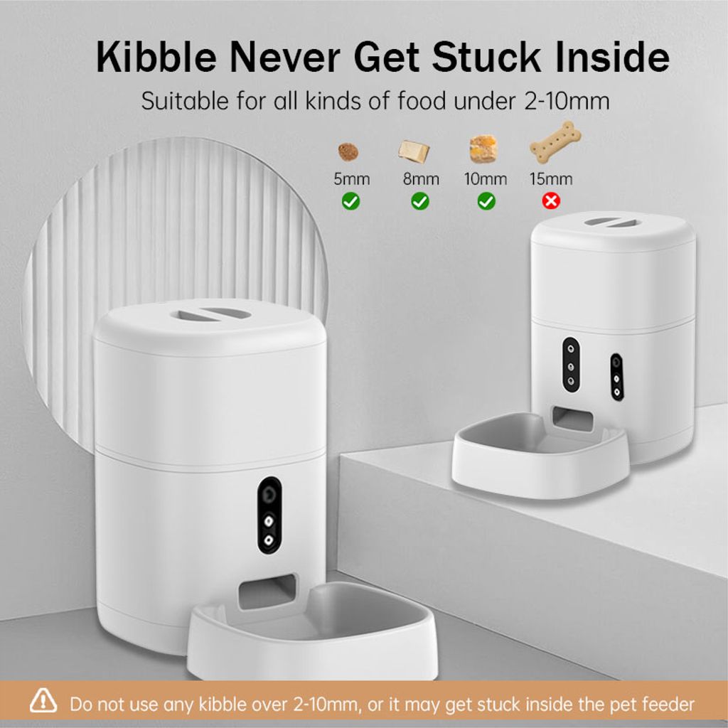 SiGN älykäs automaattinen ruokinta-automaatti koirille ja kissoille 4L – valkoinen