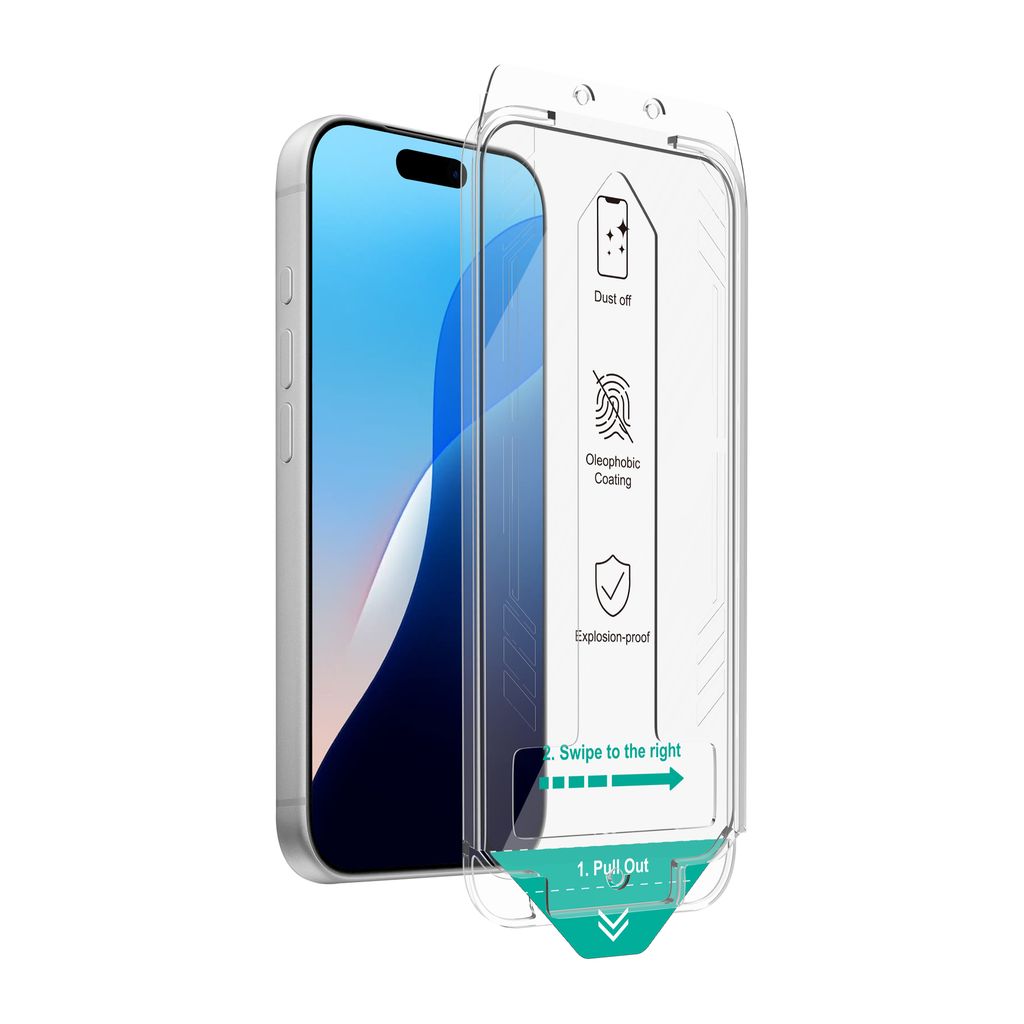 SiGN Skärmskydd iPhone 18 Pro – EZ Apply med dammfri applikator