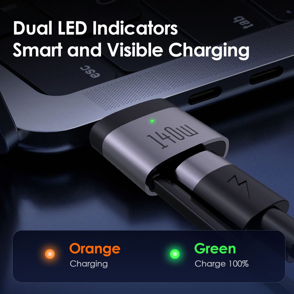SiGN USB-C till USB-A + Magsafe3 laddningskabel, 240W