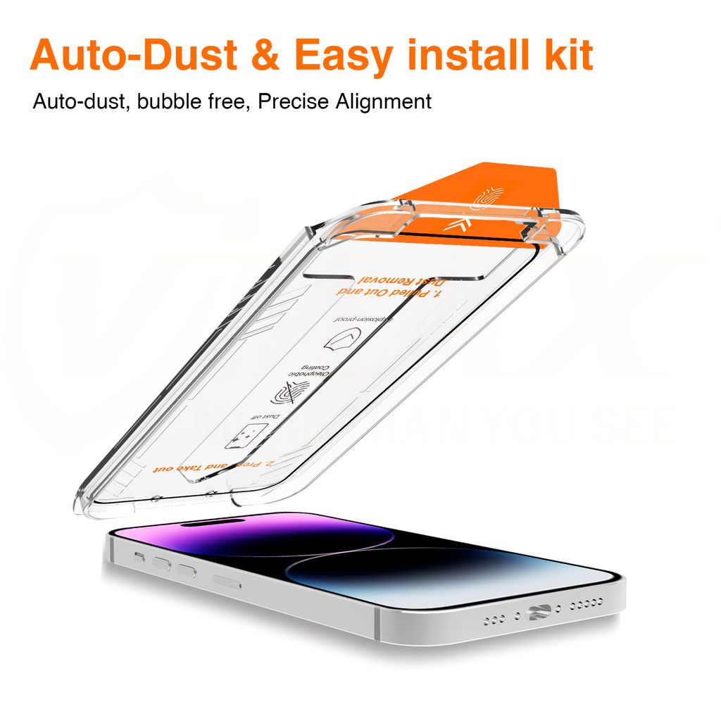 SiGN Näytönsuoja iPhone 13 Pro Max/14 Plus – EZ Apply pölyttömän sovittimen kanssa