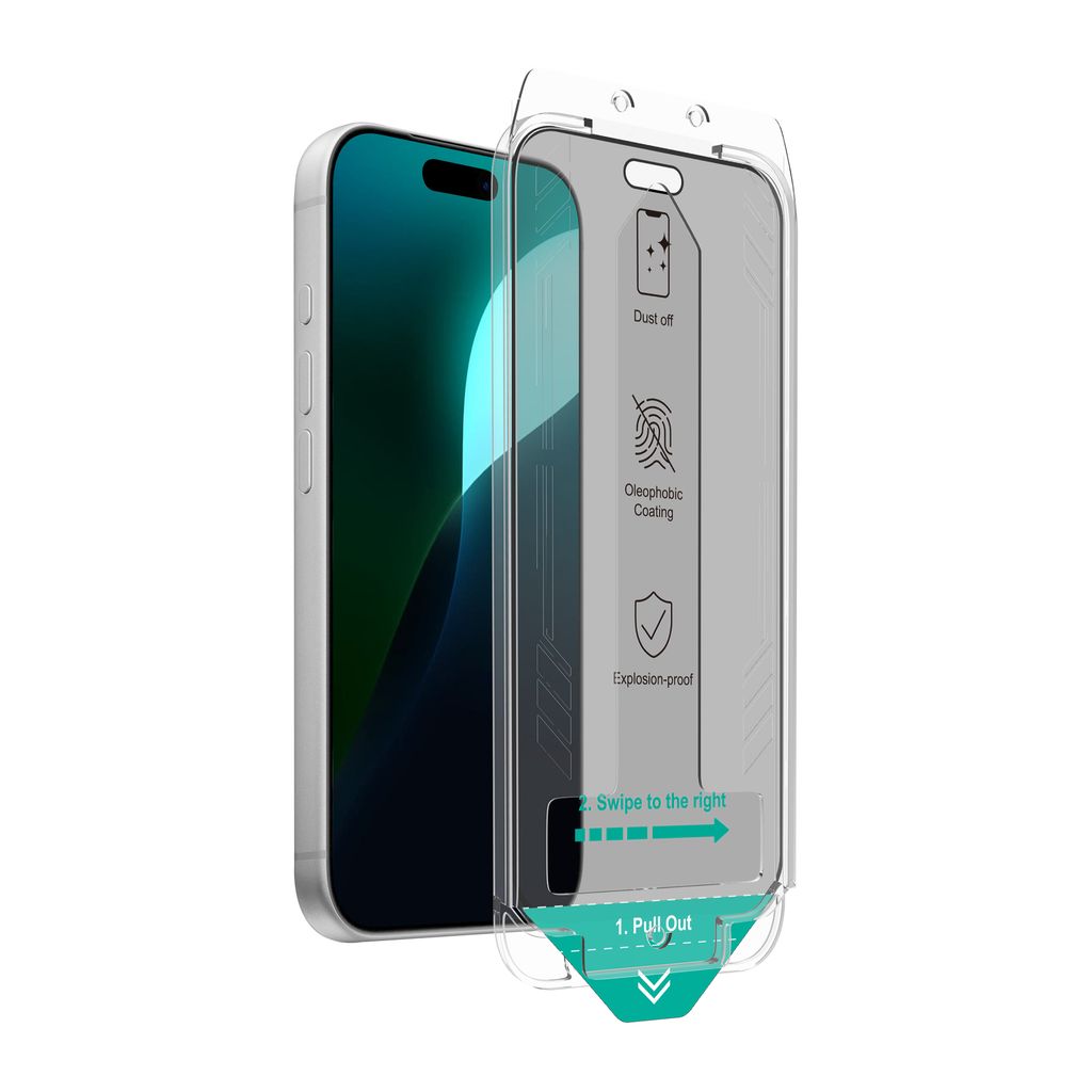 SiGN Privacy Näytönsuoja iPhone 18 Pro Max – EZ Apply pölyttömän sovittimen kanssa