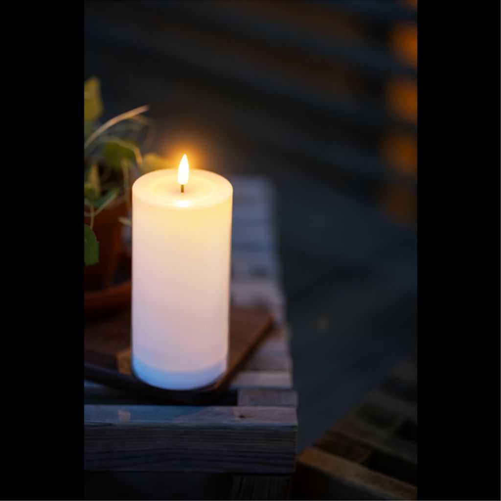 Star Trading solcellsljus Flamme Saul 17,5cm – vit