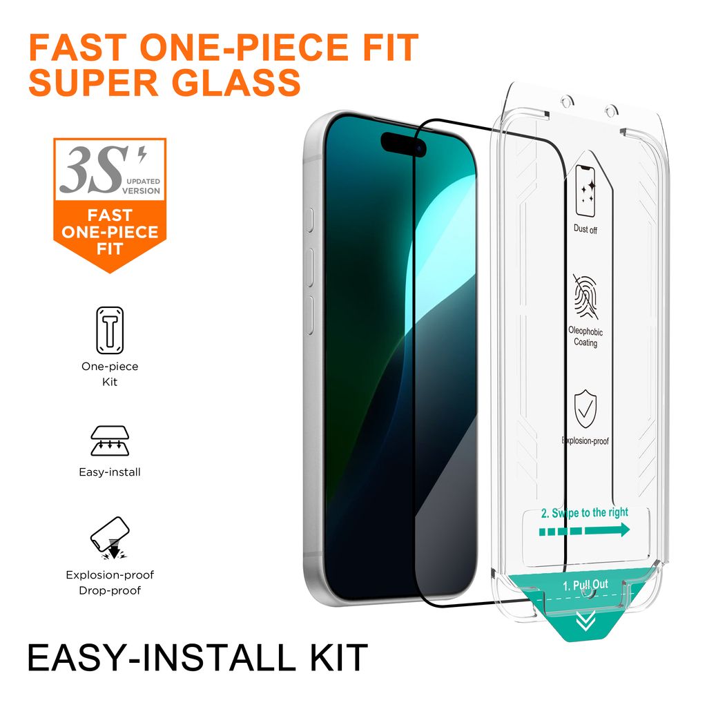 SiGN Skärmskydd iPhone 18 Pro Max – EZ Apply med dammfri applikator