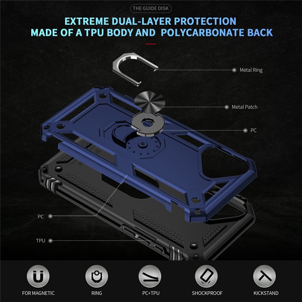 iPhone 17 Cover med ringholder - Blå