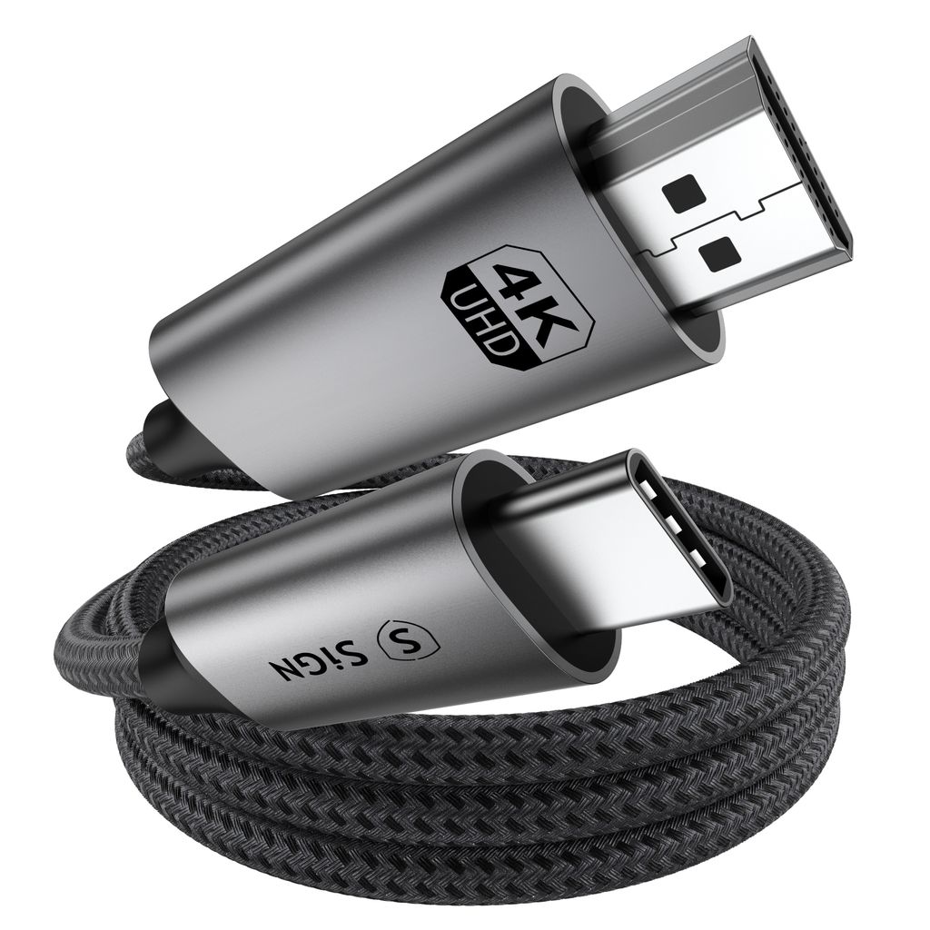 SiGN USB-C - HDMI 4K 60Hz -kaapeli, 2m - Musta