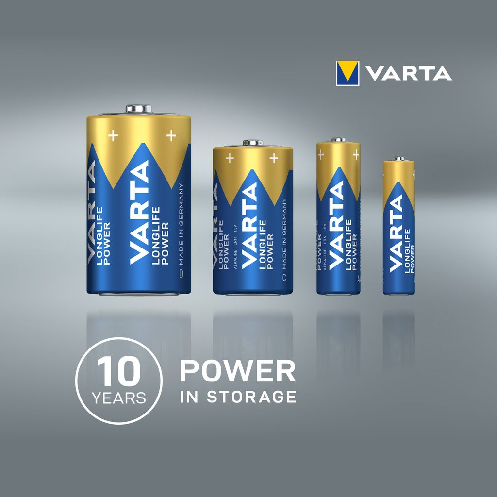 Varta Longlife Power 12-pack AA-batteri LR06 + 12-pack AAA-batteri LR3