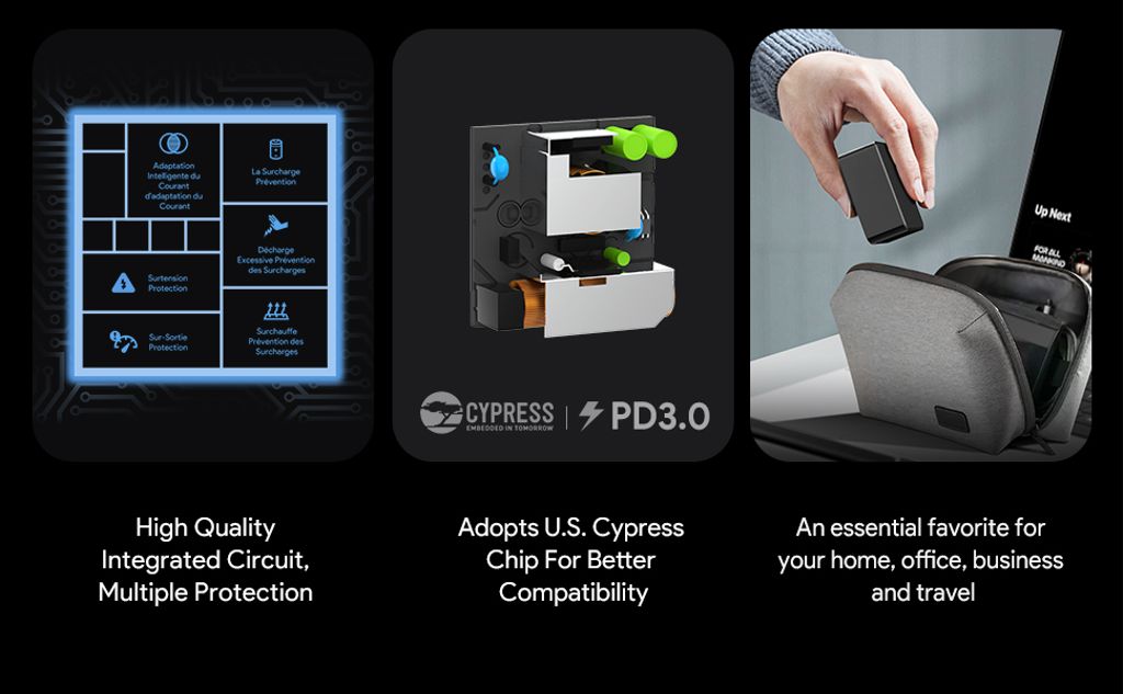 NEXTBATT Laptoplader 100W universal AC-adapter USB-C