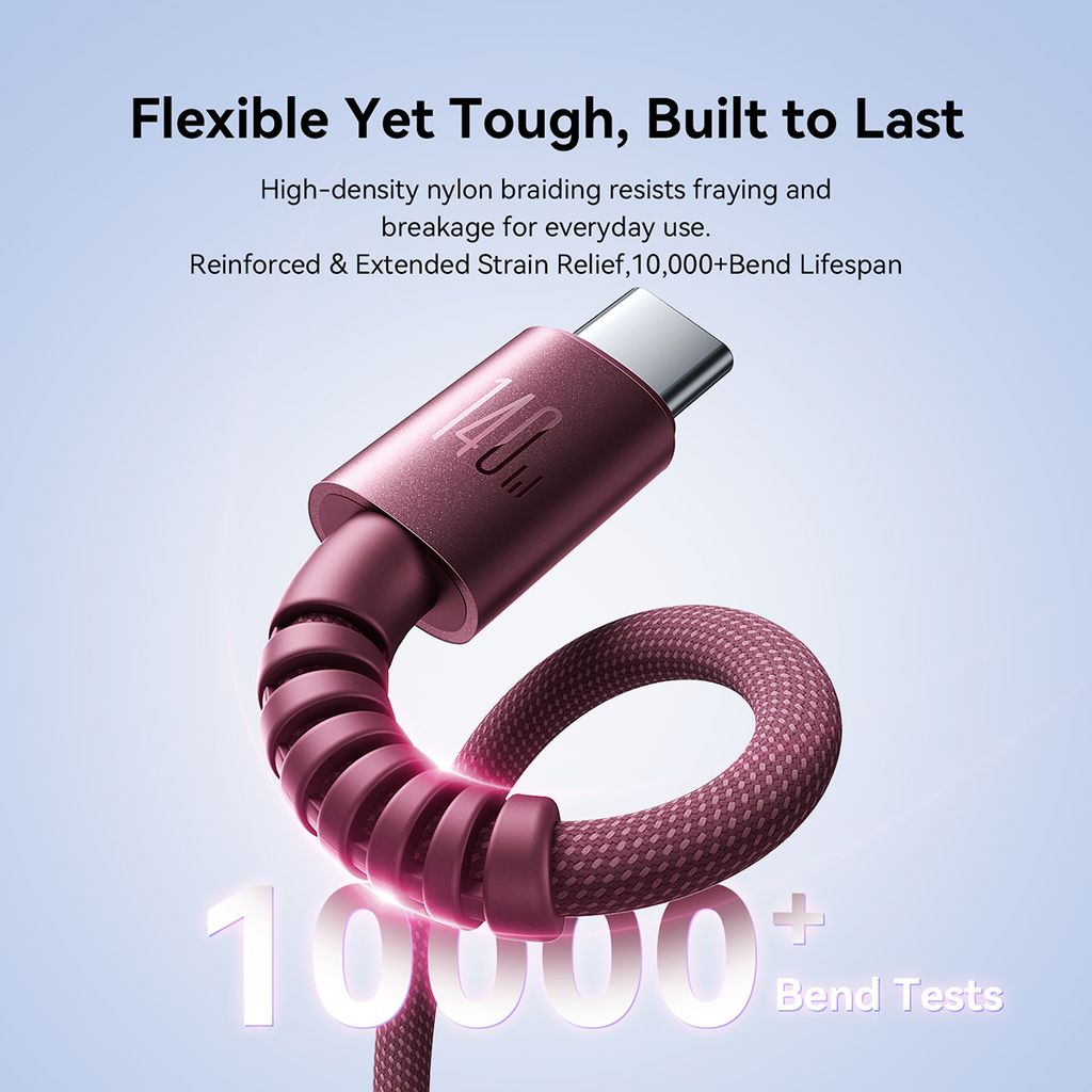 Joyroom AC40 USB-C Snabbladdning & datakabel 140W 480mbps, 2m – Vit