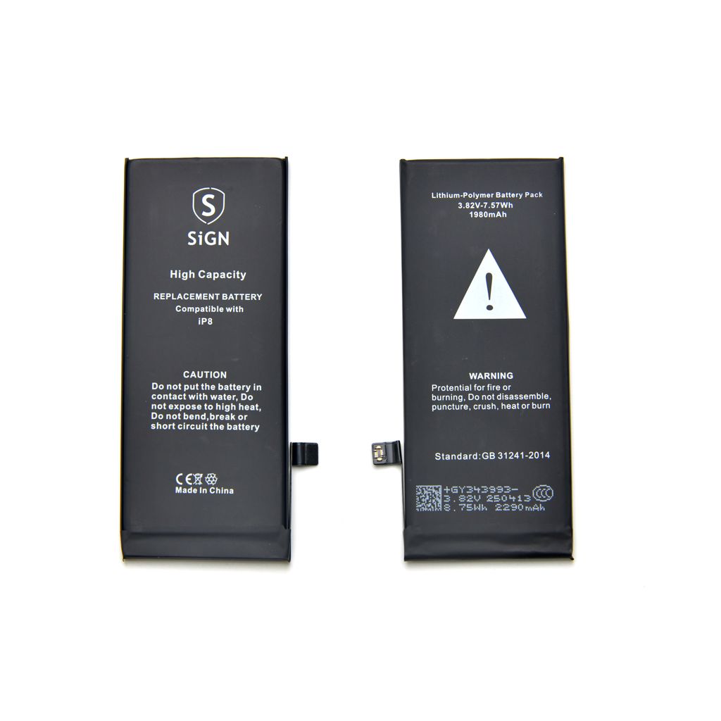 iPhone 8:n suurikapasiteettinen akku - 1950 mAh