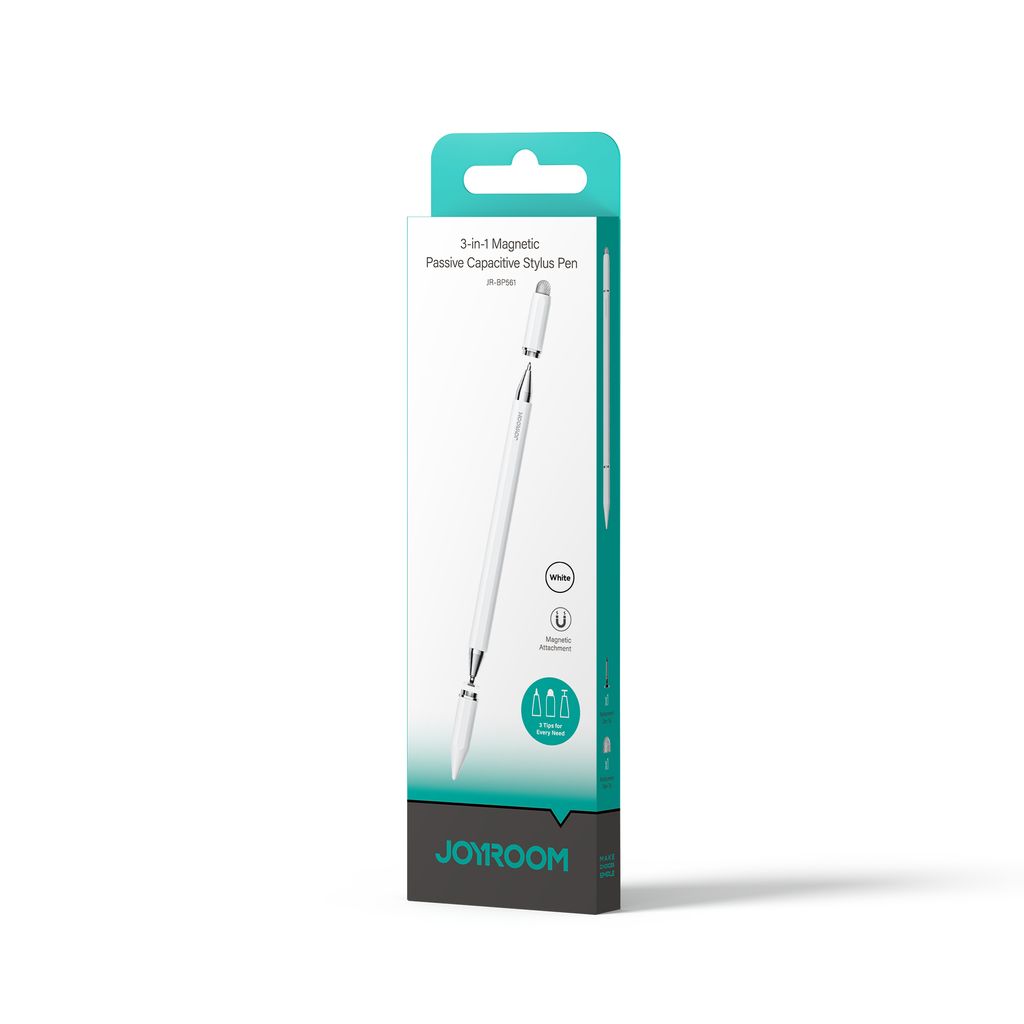 Joyroom JR-BP561 3-in-1 Magnetisk Styluspenna - Vit
