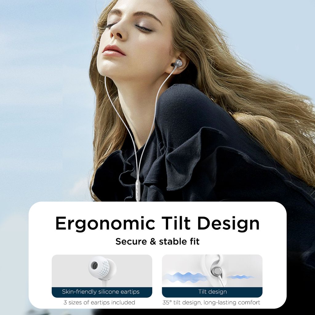 Joyroom JR-EC06 USB-C in-ear høretelefoner – hvide